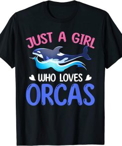 Killer Whale Women Ocean Animal Lover Just A Girl Orca T-Shirt