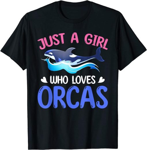 Killer Whale Women Ocean Animal Lover Just A Girl Orca T-Shirt