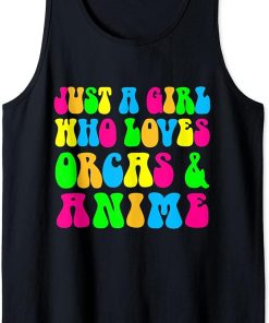 Girl Orcas Fan Anime Tee Ocean Whale Otaku Japanese Manga Tank Top