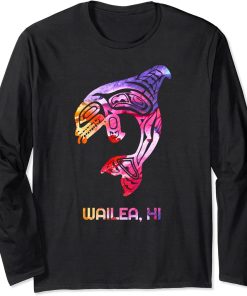 Tribal Wailea Orca Killer Whale Indigenous Native Long Sleeve T-Shirt